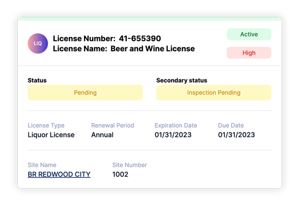 Track licenses