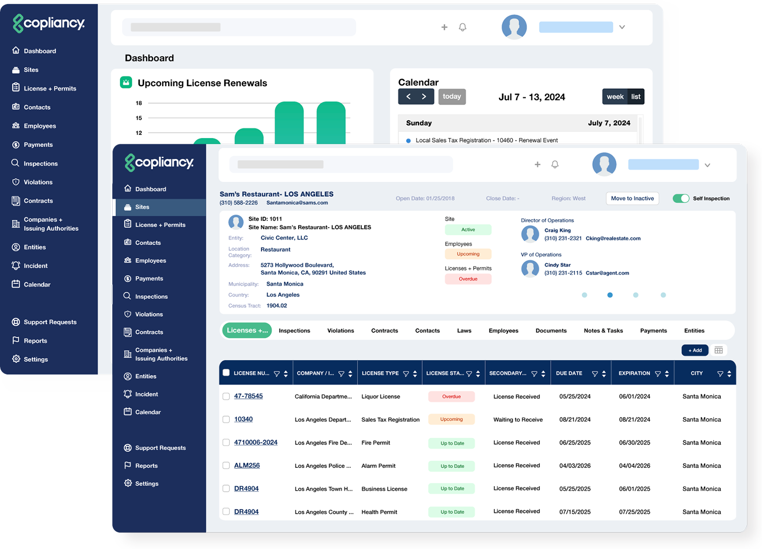 Get organized and stay compliant with Copliancy.